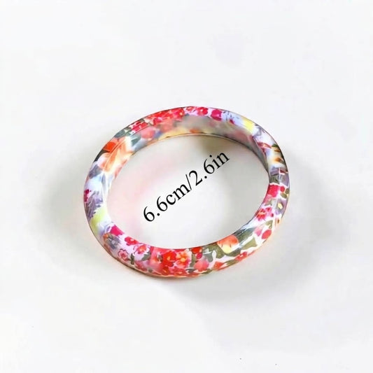Floral Resin Bangle