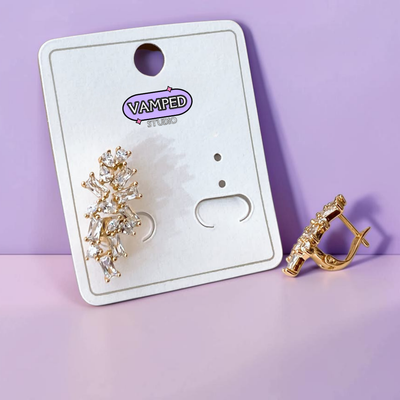 Baguette Ear Climbers — Gold-Plated Cubic Zirconia