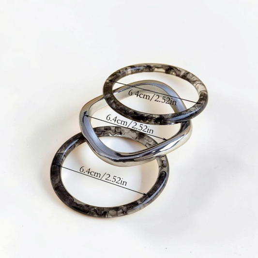 Rippled Bangle Set