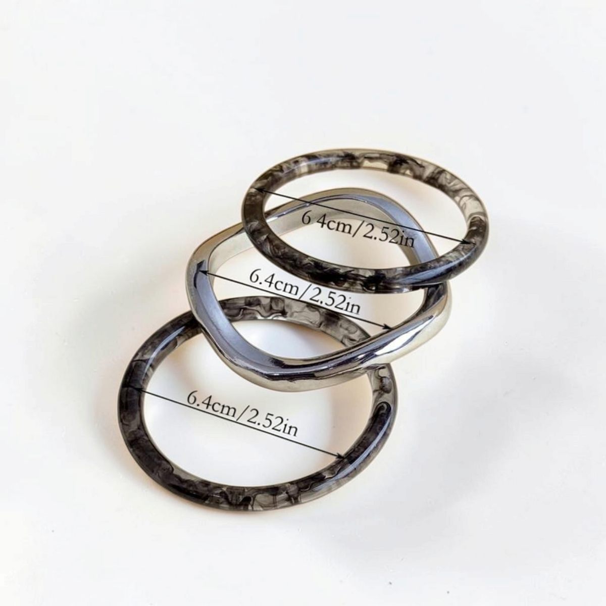 Rippled Bangle Set