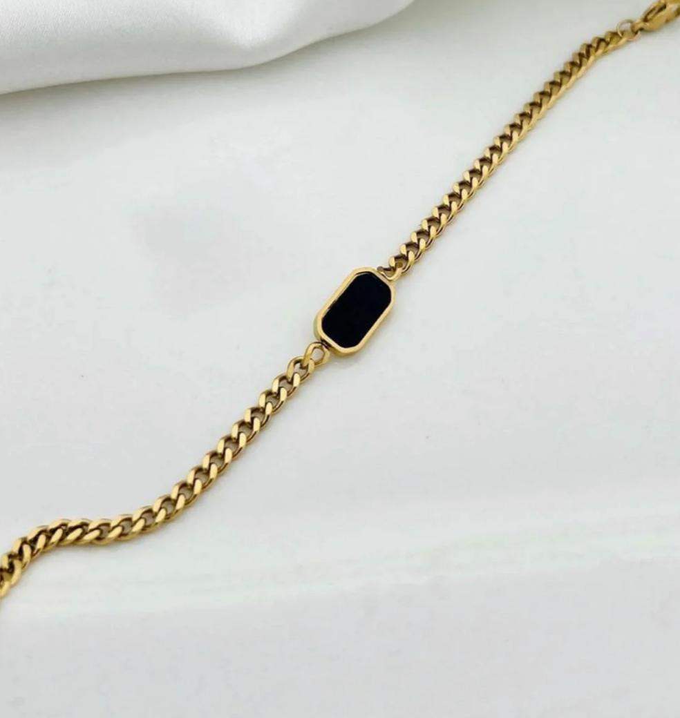 Black Onyx Chain Bracelet