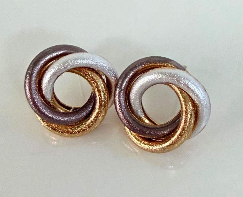 Three Tone Knot Studs