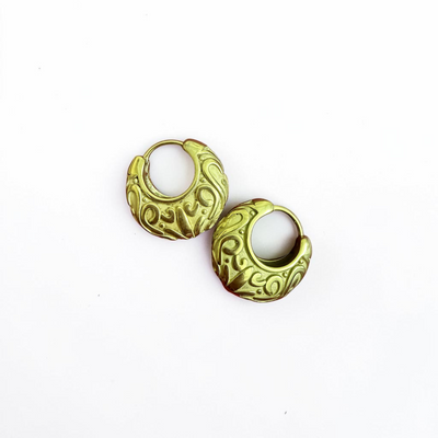 Baroque Scroll Hoops