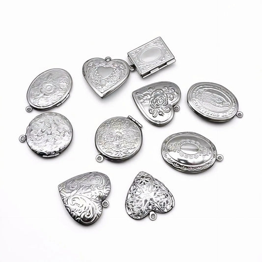 Silver Locket Pendant - With Chain