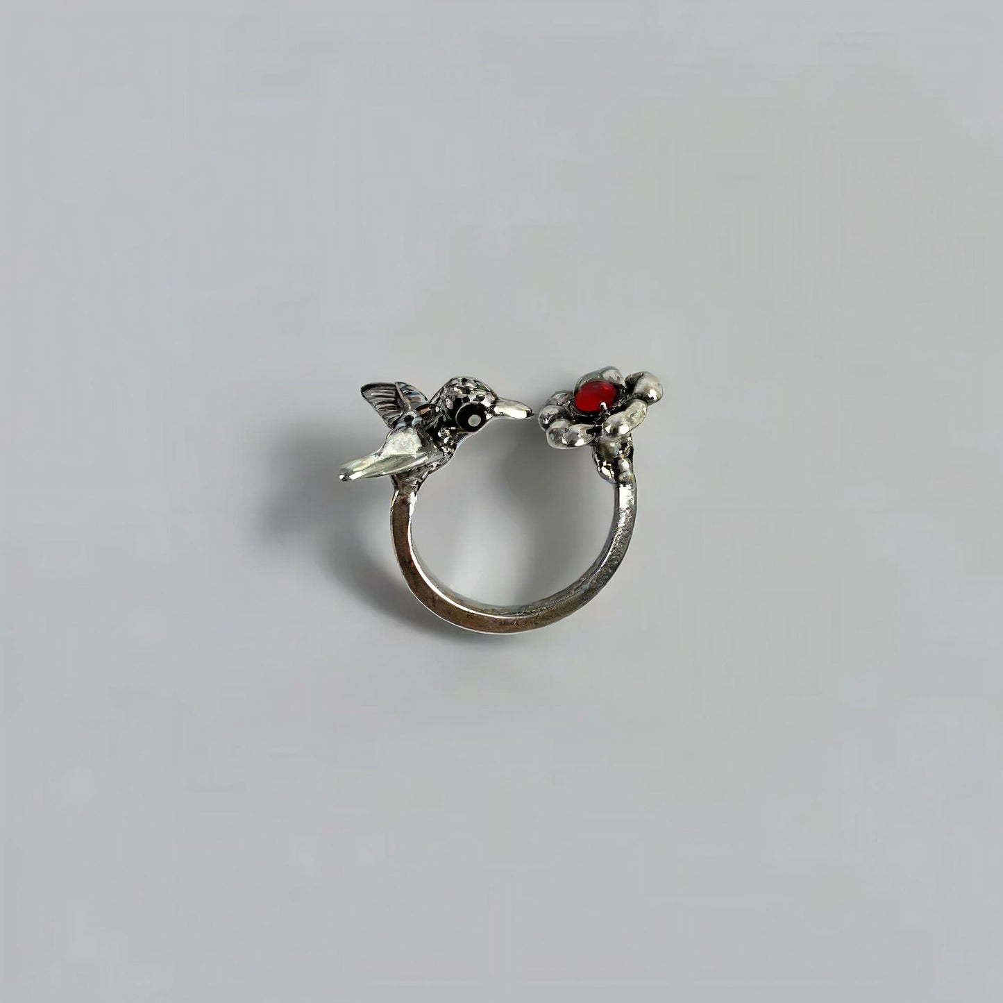 Hummingbird Flower Ring