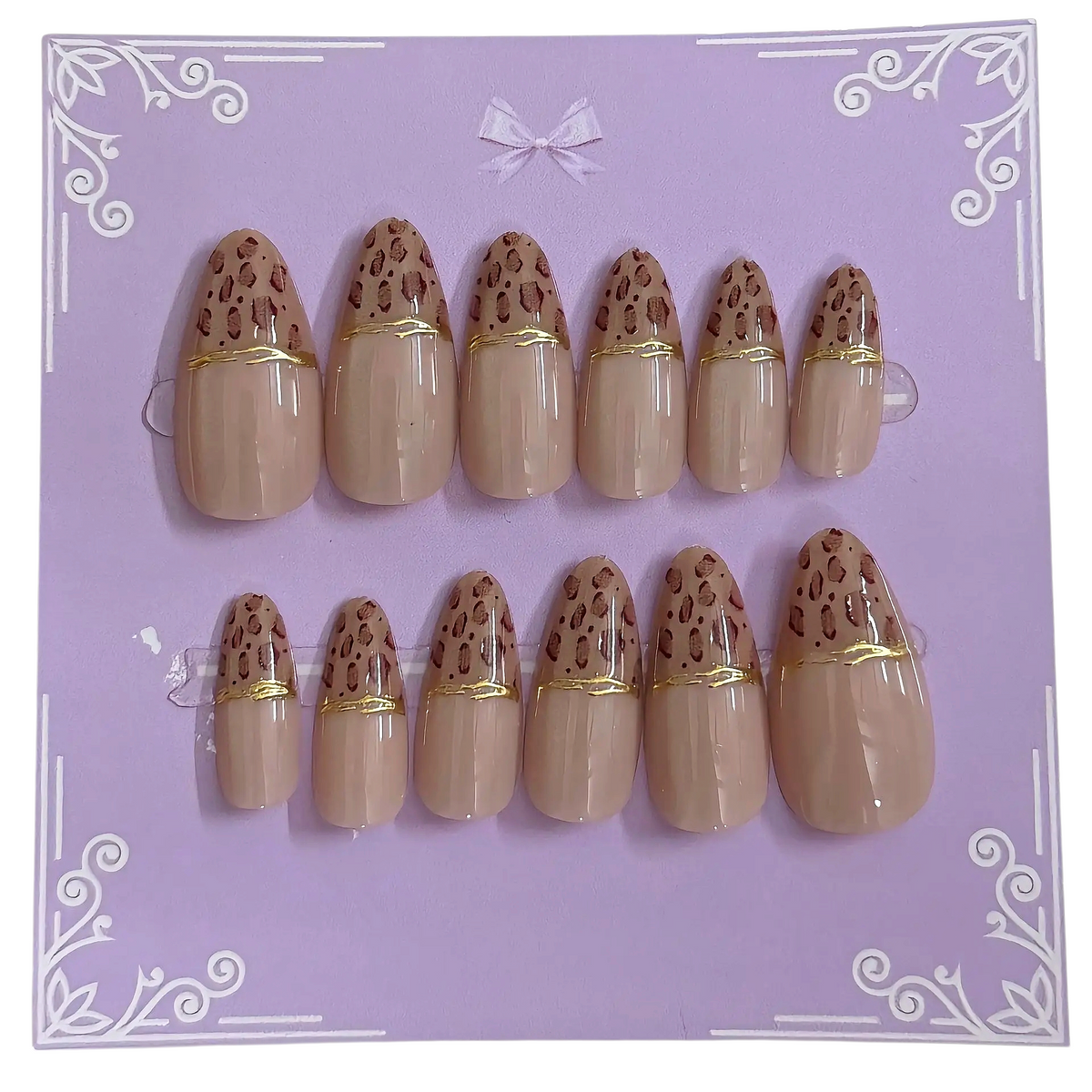 Leopard French Press-On Nails