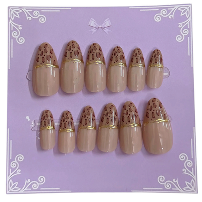 Leopard French Press-On Nails