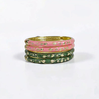 Leafy Vine Enamel Bangle
