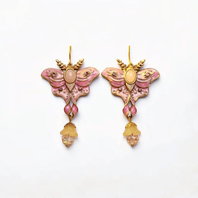 Luna Moth Drop Earrings