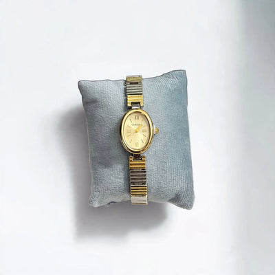 Two-Tone Roman Oval Watch