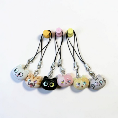 Moody Cat Phone Charm