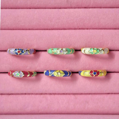 Floral Enamel Ring