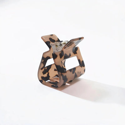 Tortoise Square Claw Clip