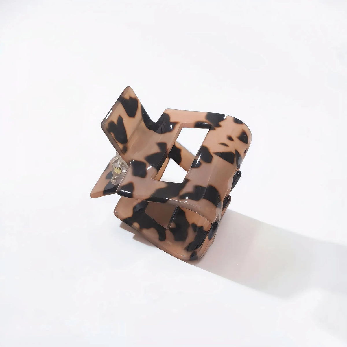Tortoise Square Claw Clip