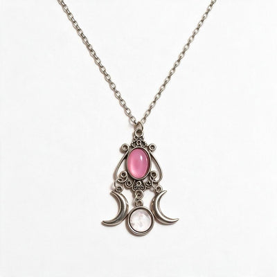 Purple Moon Pendant Necklace
