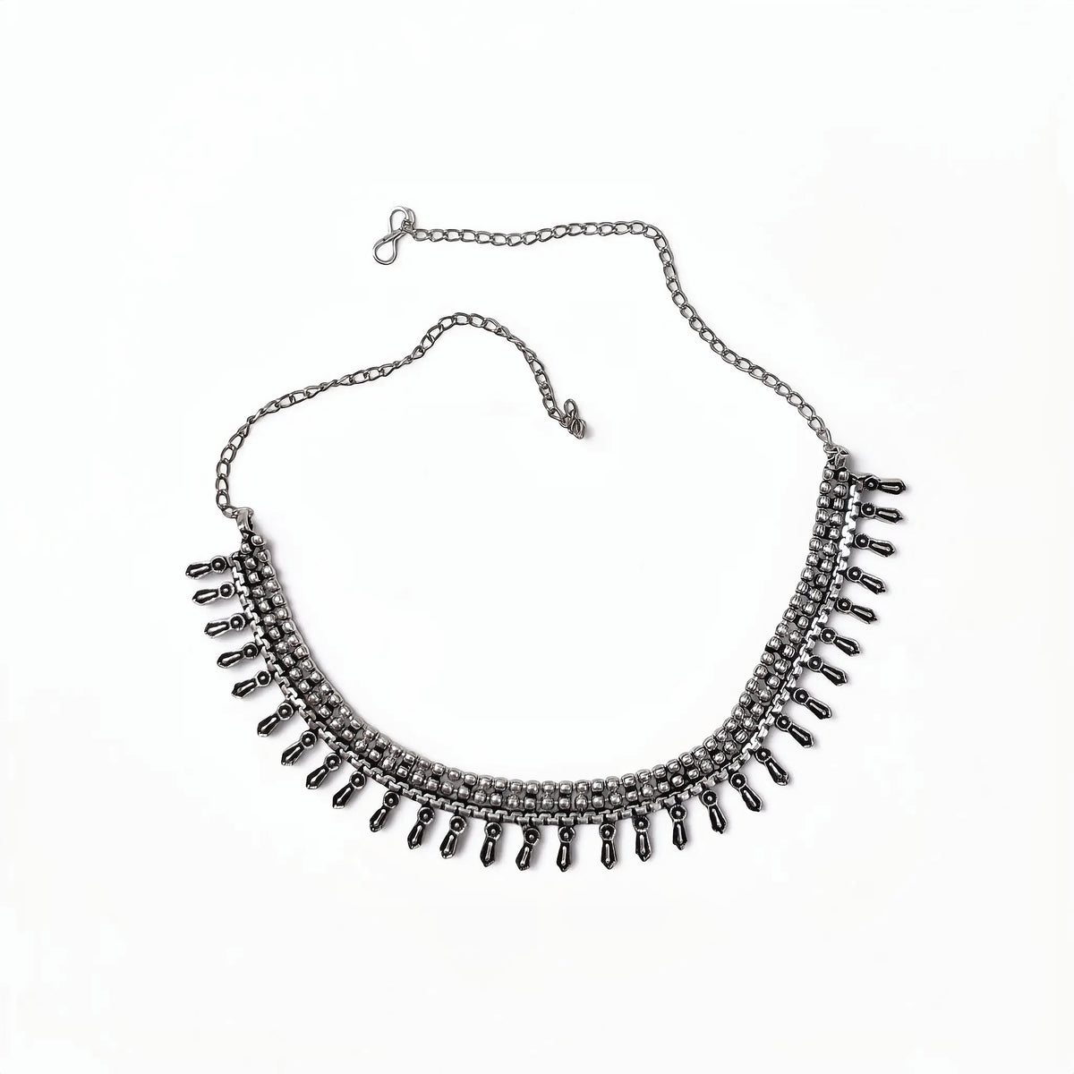 Filigree Oxidised Silver Necklace