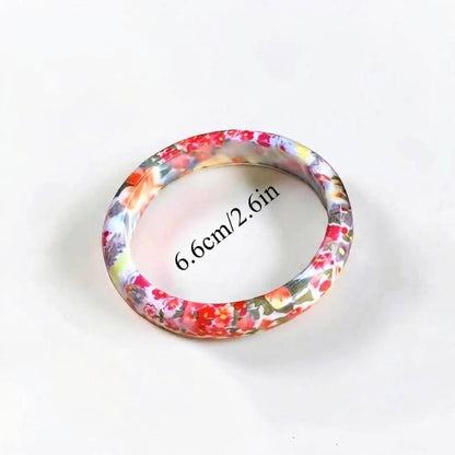 Floral Resin Bangle