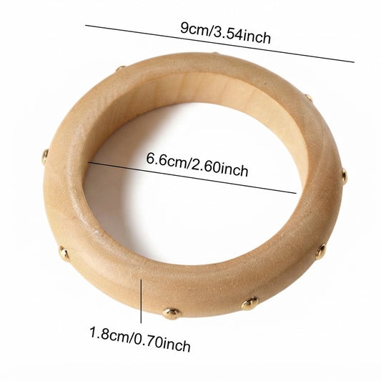 Studded Wood Bangle