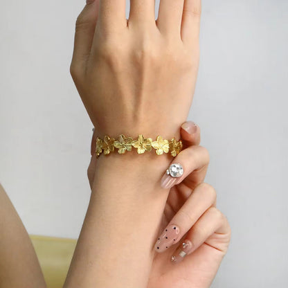Flower Cuff Bangle