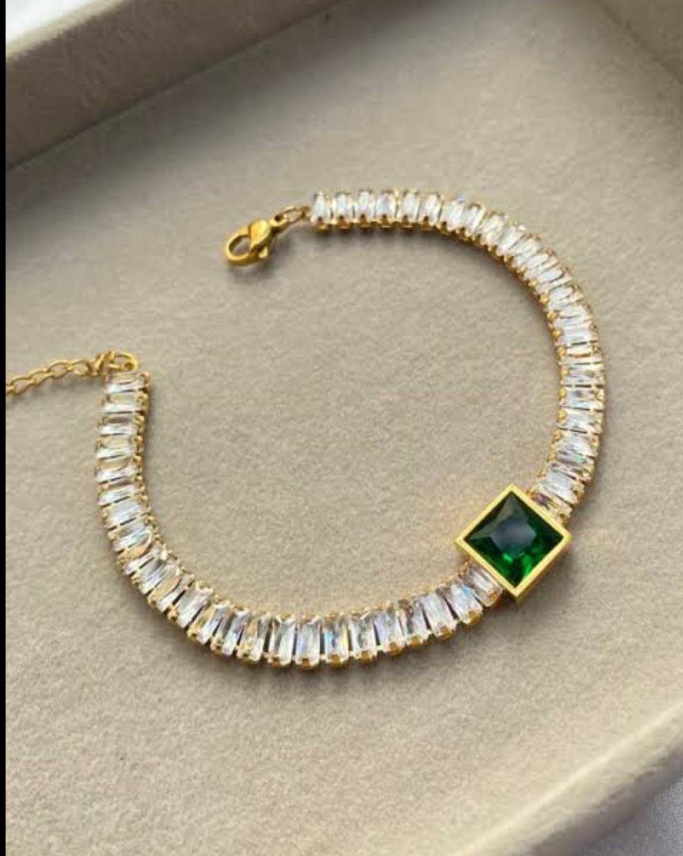 Emerald Baguette Bracelet