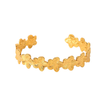 Flower Cuff Bangle