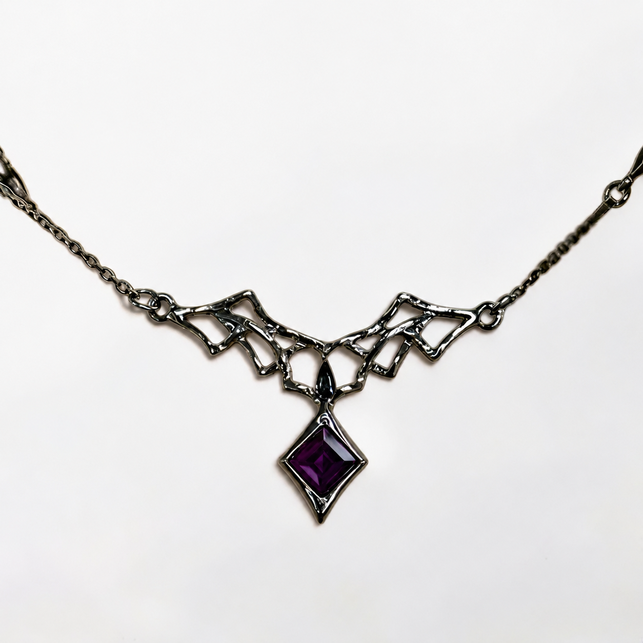 Amethyst Web Necklace
