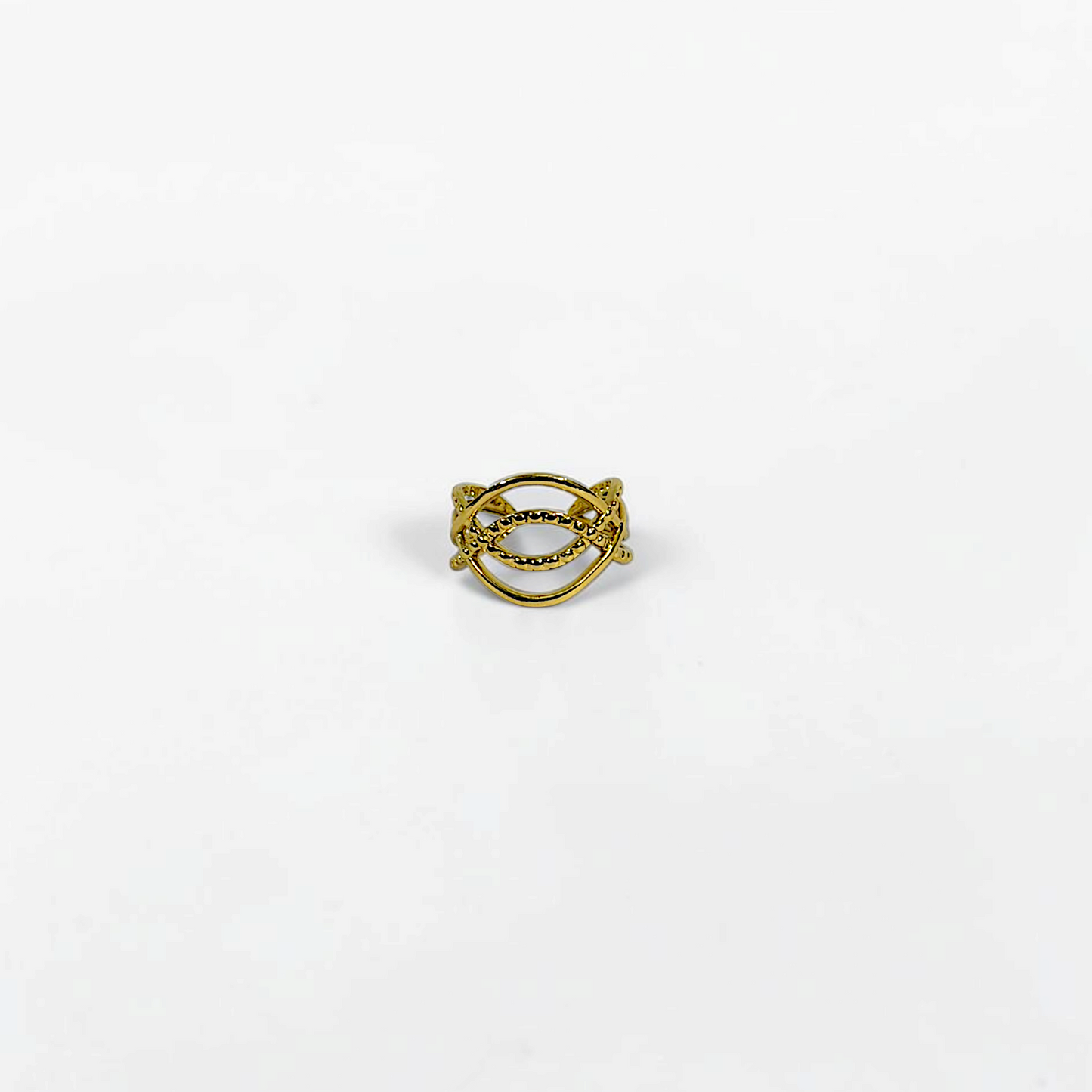 Beaded Crossover Ring