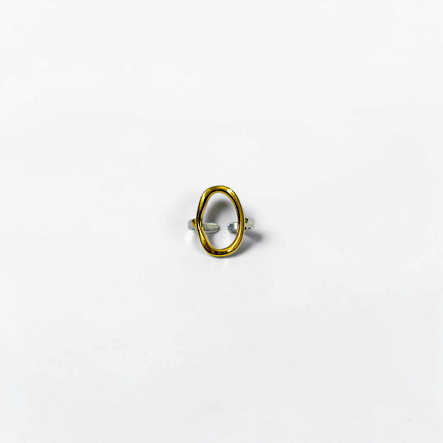 Two-Tone Oval Ring