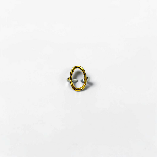 Two-Tone Oval Ring