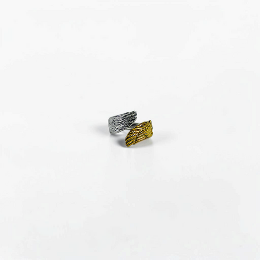 Two-Tone Feather Ring