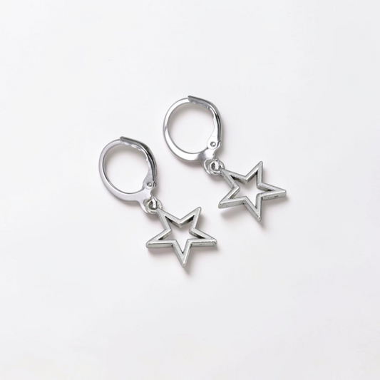 Hollow Star Earrings