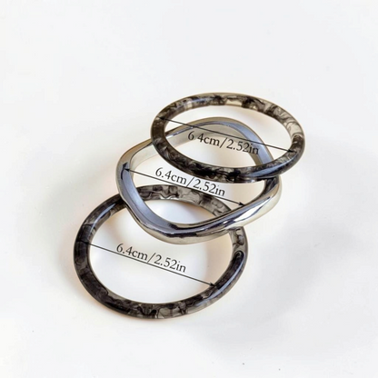 Rippled Bangle Set