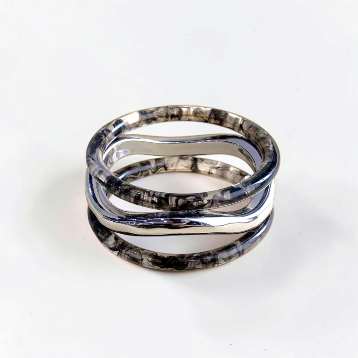 Rippled Bangle Set