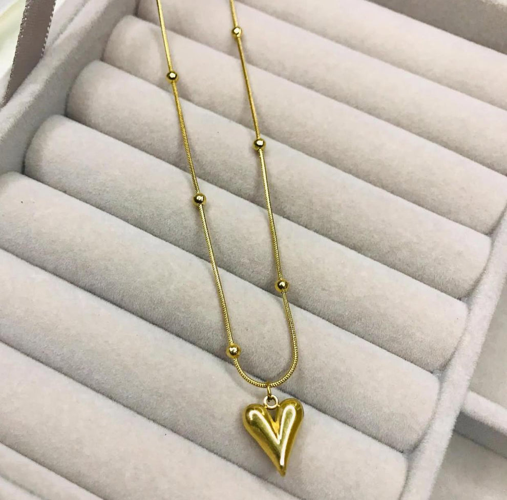 Beaded Heart Necklace