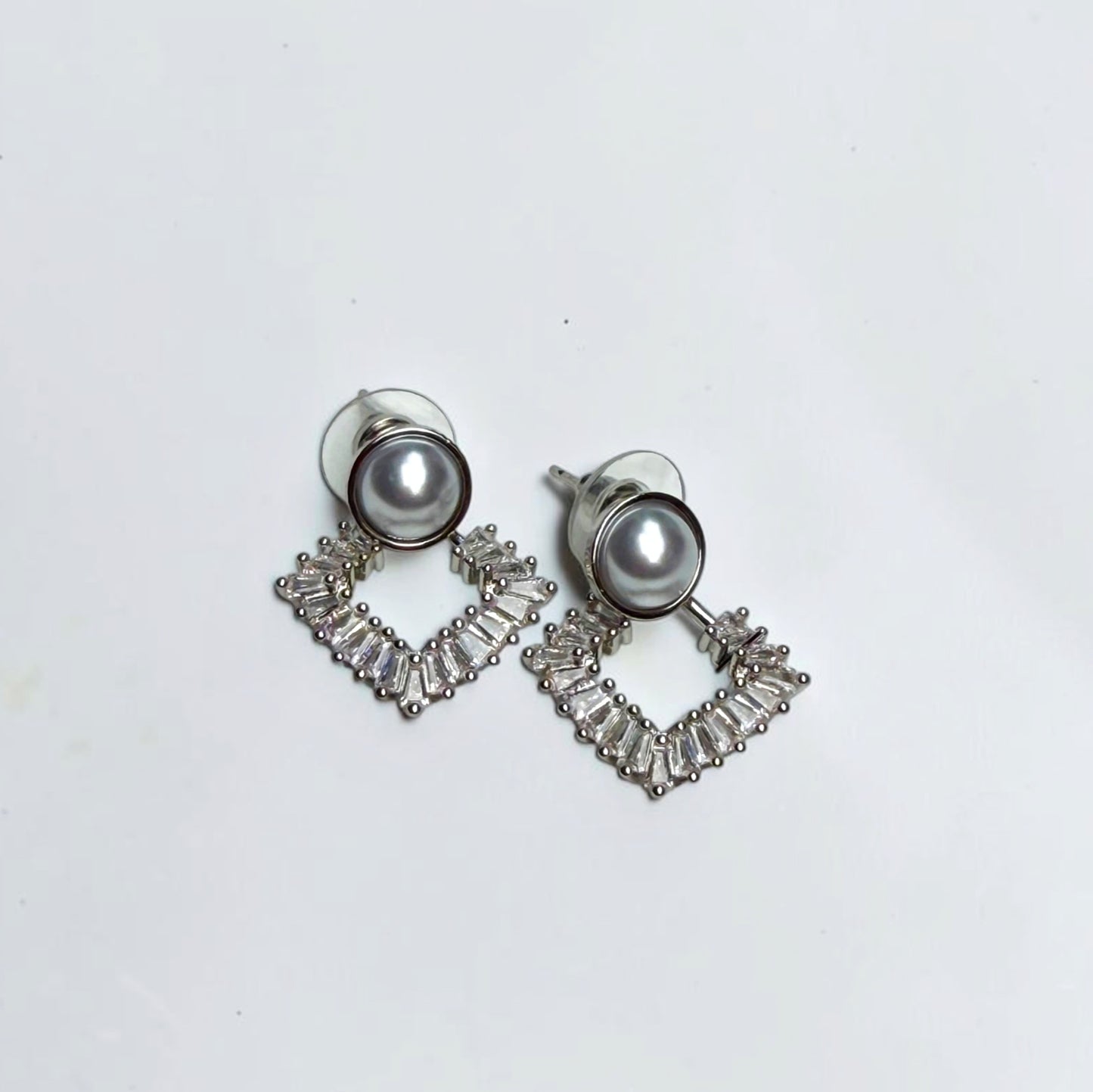 Framed Pearl Drop Earrings