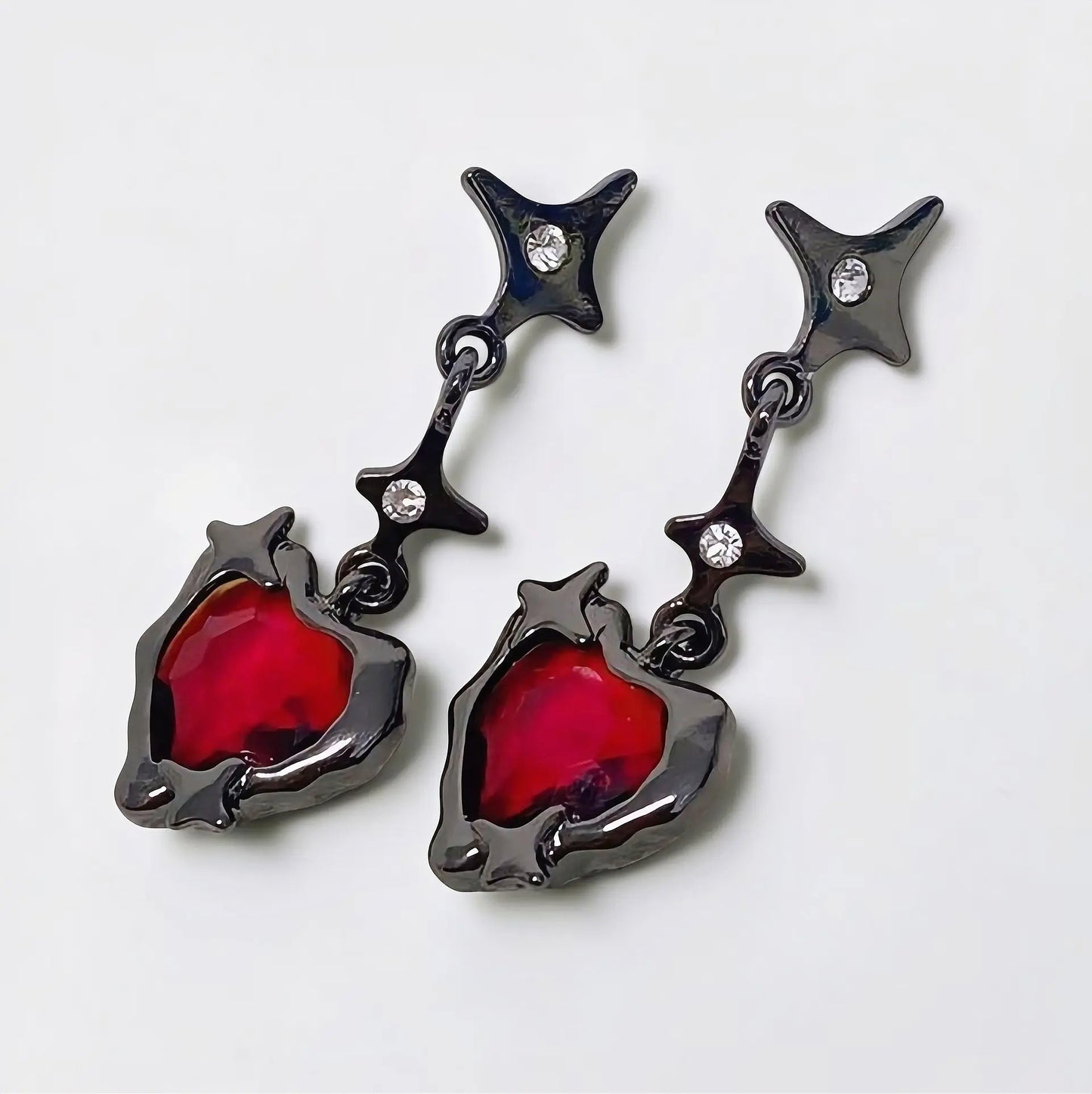 Gothic Heart Drop Earrings