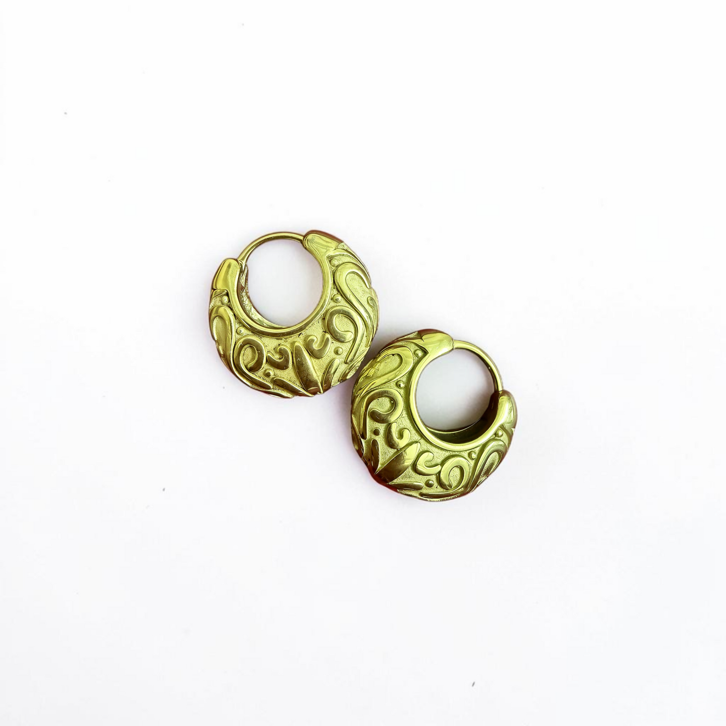 Baroque Scroll Hoops