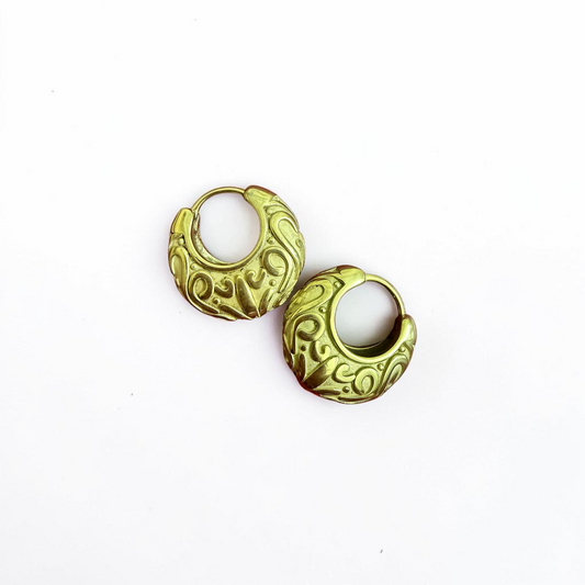 Baroque Scroll Hoops