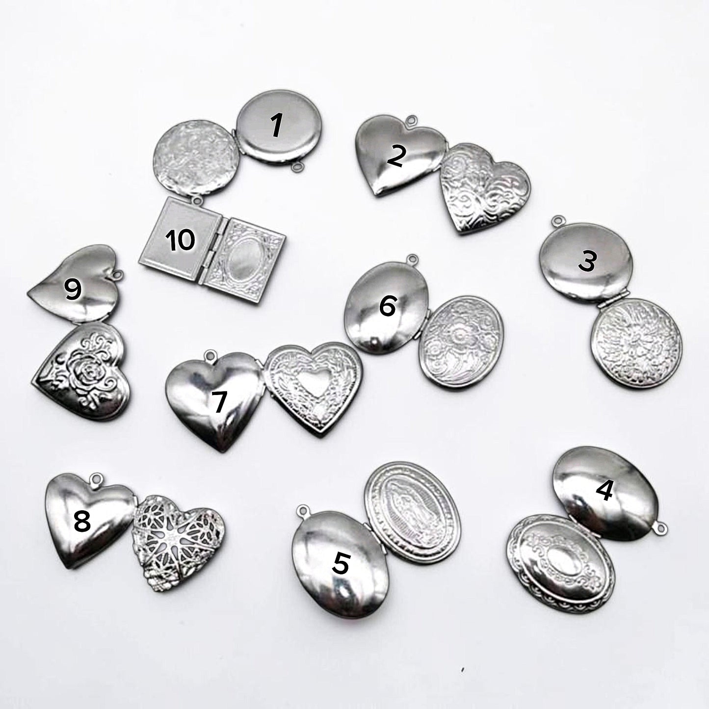 Silver Locket Pendant - With Chain