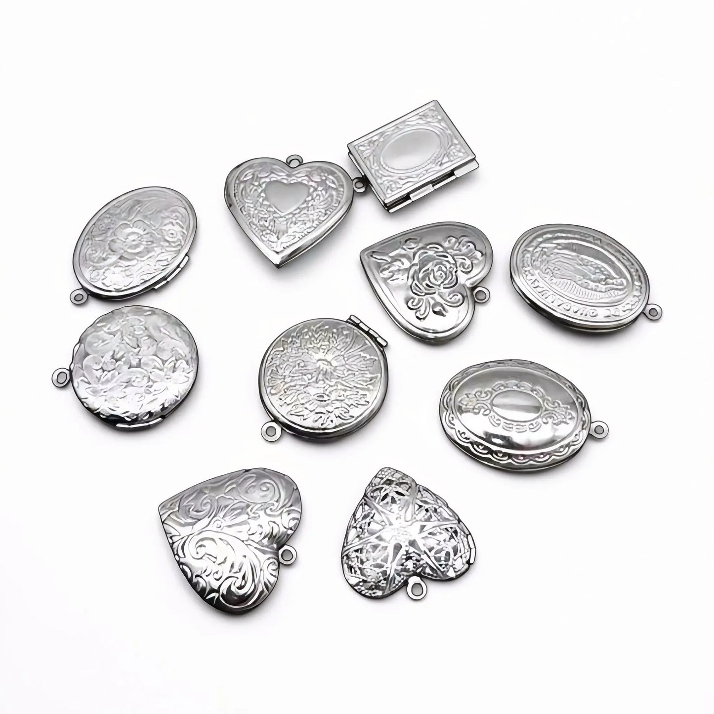 Silver Locket Pendant - With Chain