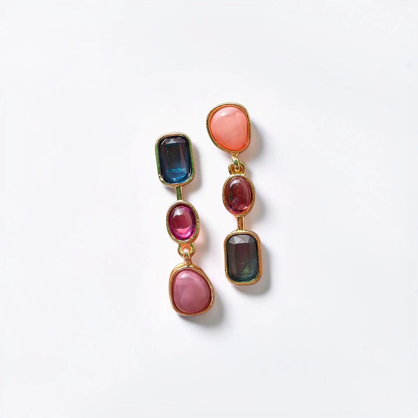 Ink Glass Drop Earrings