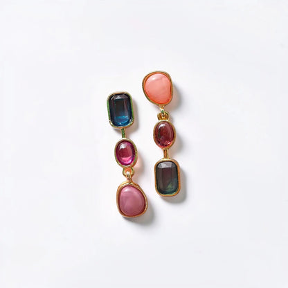 Ink Glass Drop Earrings