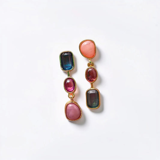 Ink Glass Drop Earrings