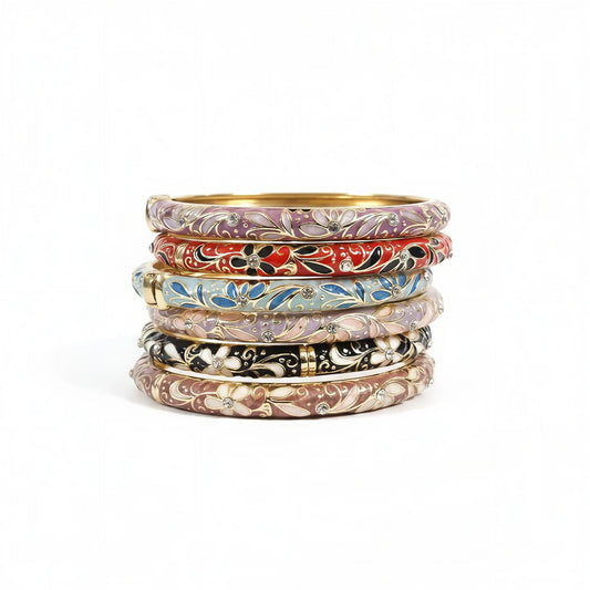 Vine Enamel Bangle