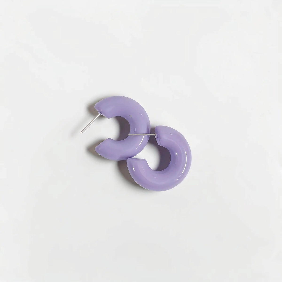 Chunky Resin Hoop Earrings