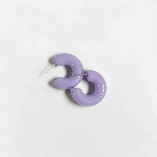 Chunky Resin Hoop Earrings