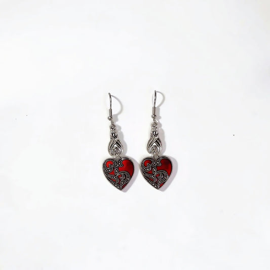 Heart Drop Earrings