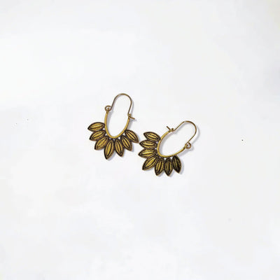 Petal Fan Hoop Earrings