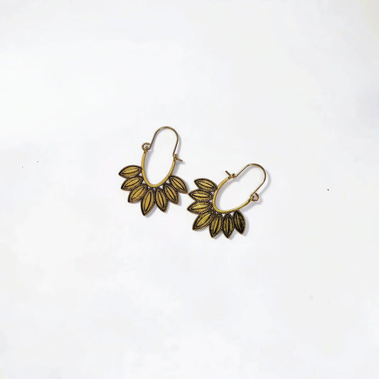 Petal Fan Hoop Earrings