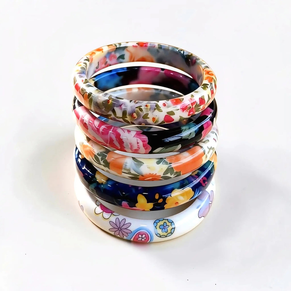 Floral Resin Bangle